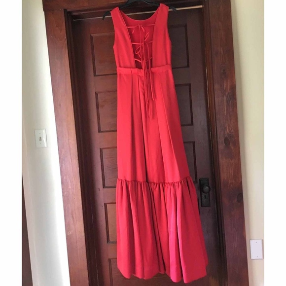 🆕 60%OFF‼️ZAC POSEN Red Sleeveless Dress Size0 S - Picture 7 of 8